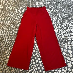 lululemon align wide leg crop dark red